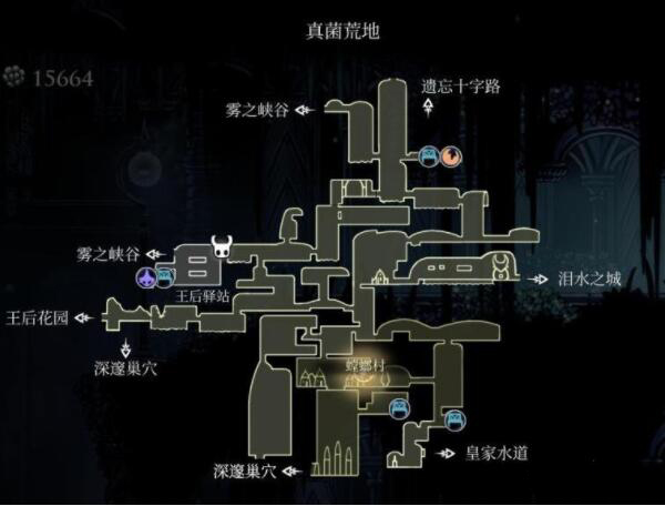 空洞骑士真菌荒地地图 空洞骑士真菌荒地蘑菇怎么跳