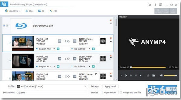 AnyMP4 Bluray Ripper(蓝光视频转换工具)