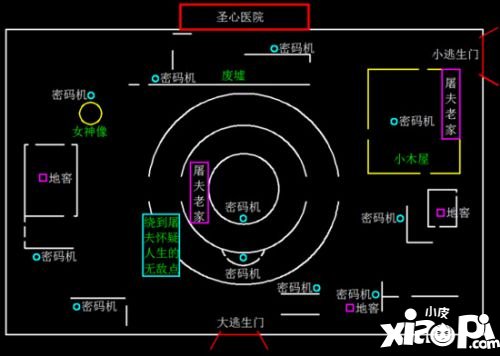 第五人格圣心医院地图平面图 第五人格圣心医院地图平面图详解