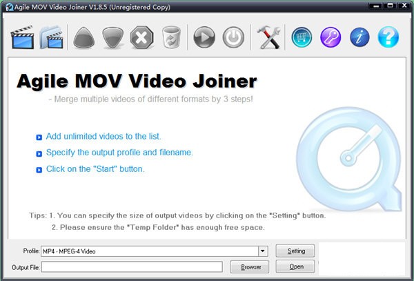 Agile MOV Video Joiner(视频合并工具)