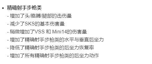 绝地求生：新版本SKS与Mini获大幅度增强 不再使用狙击枪配件