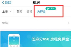 在支付宝中使用免押金租房的具体操作方法