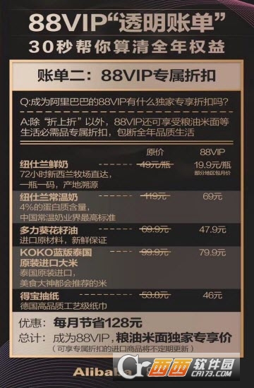 淘宝88vip会员88元/888元一年 淘宝88会员权限介绍