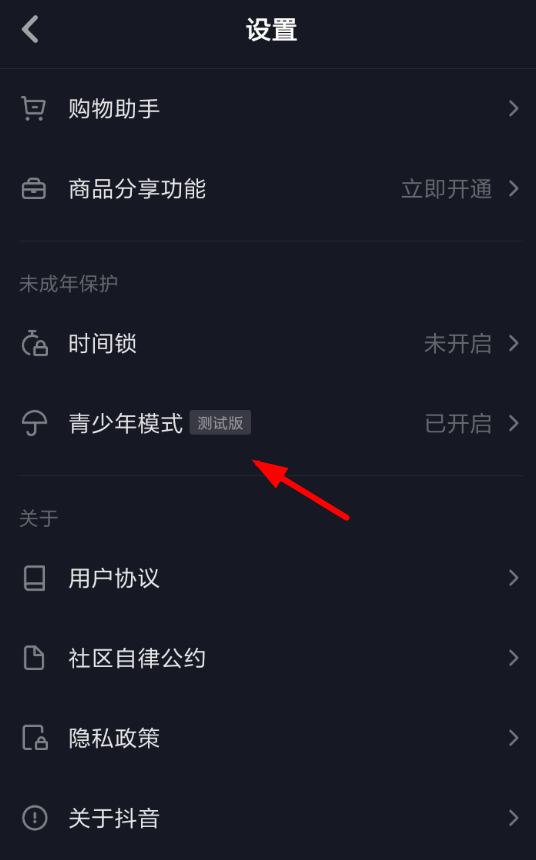 抖音APP取消青少年模式的图文操作