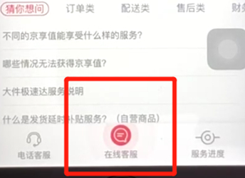 京东中联系人工在线客服的具体操作步骤
